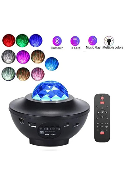Monalisa Home Bluetooth Hoparlörlü Galaksi Işık Projektörü Yatak Odası için G...