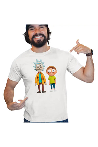 OEM Ανδρικό T-shirt Rick and Morty Cartoon