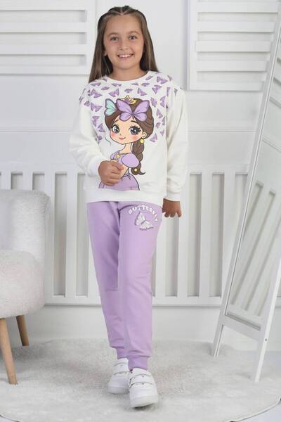 ARBİ kids Set de țesături pentru fete, fluture, cu imprimeu perii, două fire,...