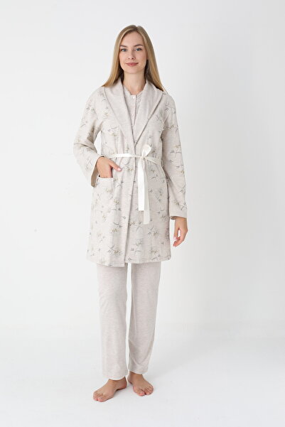 Lohusa Homewear Γυναικείο Σετ Πιτζάμες Εγκυμοσύνης με Μακρυμάνικο Χειμερινό Σ...