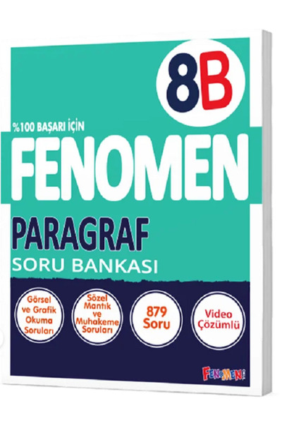 Efsane Yayınları 8.Sınıf Fenomen 8B Paragraf Soru Bankası / Sözel Mantık Muha...