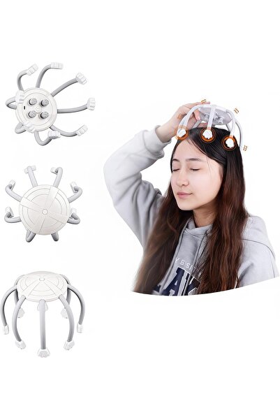 Denx Electric Octopus-Head Scalp Massager XYT-202108 — 8 3D Heads, Automatic Vibration
