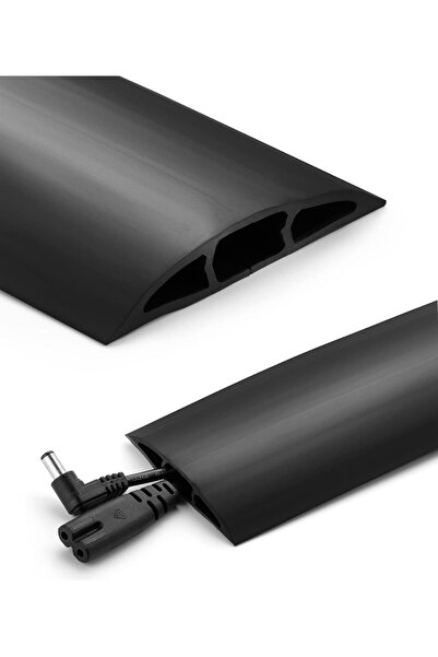 KASTWAVE Floor Cable Cover 2m - PVC Cord Protector (Black)