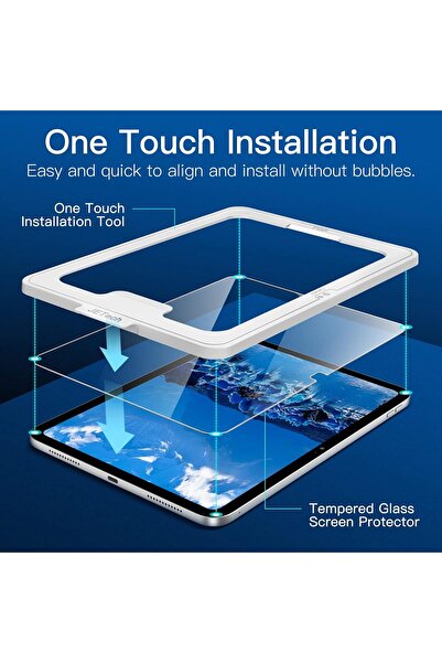 JETech One-Touch Screen Protector for iPad (A16) Gen 11/10 (2025/2022) - Tempered Glass HD