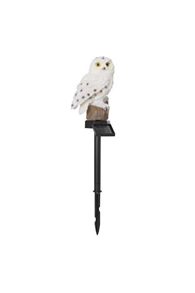 ANTBRO Lampă solară cu figurină bufniță și băț negru – iluminare ambientală a...