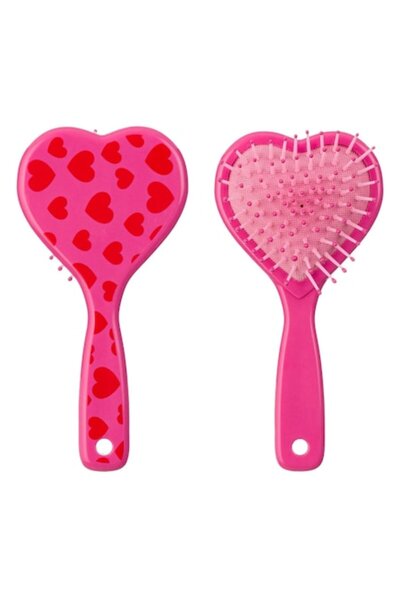 OEM Perie de păr cu inimă pentru copii, roz, din plastic