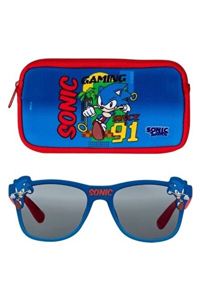 ANTBRO Set de ochelari de soare Sonic pentru copii - ramă albastru-roșie, len...