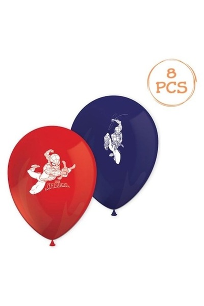 ANTBRO Baloane de petrecere Spiderman – Albastru și roșu, 28 cm, set de 8