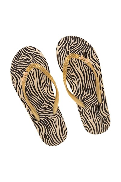 OEM - Women's beach sandals, zebra pattern, black strap, size 38 EU