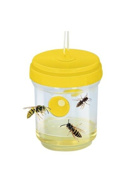 ANTBRO Capcană de insecte din plastic 9 × 13 cm, transparentă cu capac galben...