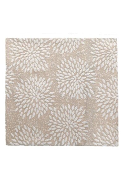 ANTBRO Față de pernă decorativă de vară 45×45 cm bej cu flori brodate – ANTBro®