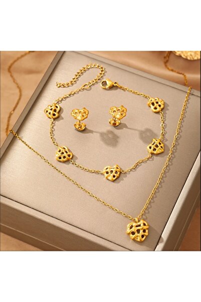 KEVSA Jewelry Set colier, brățară și cercei din oțel inoxidabil - LPD1374