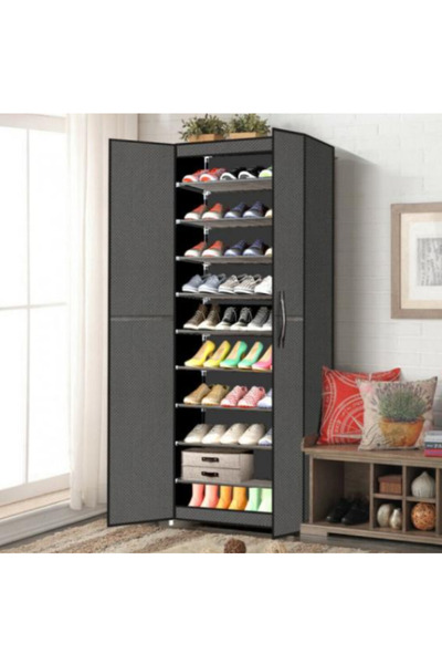 Ch 10-Tier Multi-Layer Fabric Shoe Rack - Stylish Organizing Cabinet for All Your Shoes