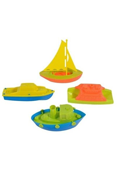 ANTBRO Set de 4 bărcuțe colorate, plastic rezistent, pentru joacă cu nisip și...