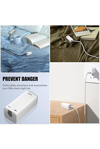 007 Child-proof Cable Covers, USB Charger Cable Protectors, Universal Outlet Safety Covers, 8-Pack