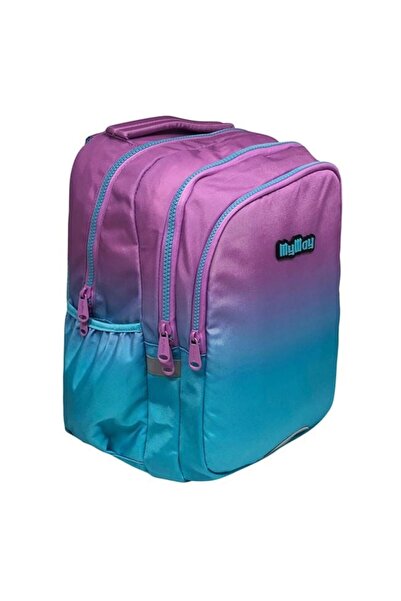 ANTBRO My Way Degradé Backpack Turquoise–Lilac 30x19x44 cm - Ergonomic School Backpack for Girls