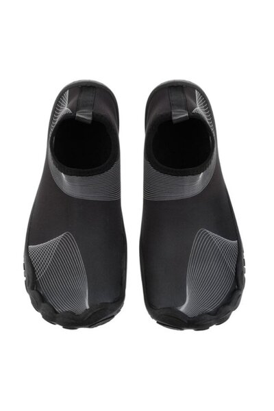 ANTBRO Black-White Striped Beach Slippers for Men, Size 42-43