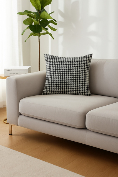 Buemshop Monarch Kazayağı Desenli %100 Pamuklu Gizli Fermuarlı Kırlent Kılıfı...