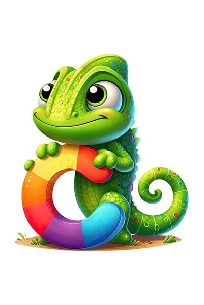 OEM Autocolant cameleon cu litera C — autocolant școlar pentru copii, camufla...