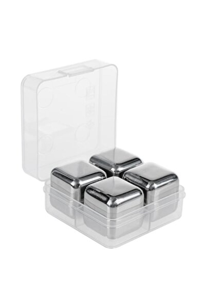 ANTBRO Cuburi de gheață reutilizabile din oțel inoxidabil, în cutie transparentă