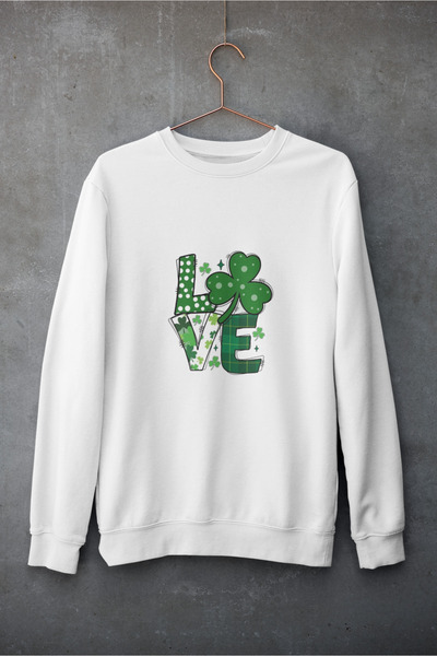 MAGORS سترة رياضية بأكمام طويلة من القطن مطبوع عليها عيد باتريك الأيرلندي