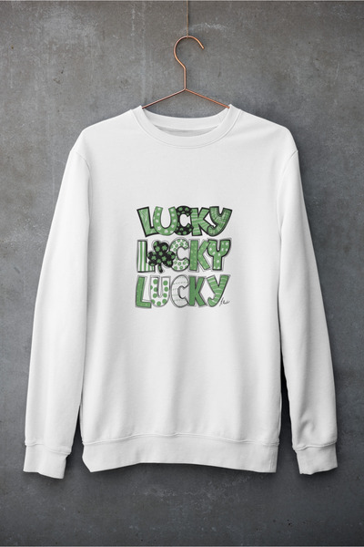 MAGORS سترة رياضية قطنية مطبوعة بأكمام طويلة وياقة دائرية لعيد الأسرة