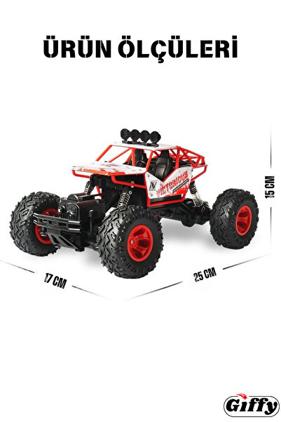 giffy Oyuncak 4x4 Uzaktan Kumandalı Rock Crawler Off Road Aracı 4 Çeker Şarjlı 20 Dk Kullanım