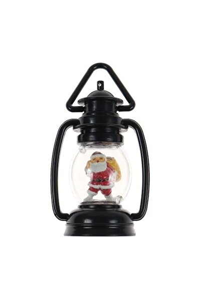 ANTBRO Ornament de Crăciun - lampă cu Moș Crăciun, negru, 6 x 9,8 cm