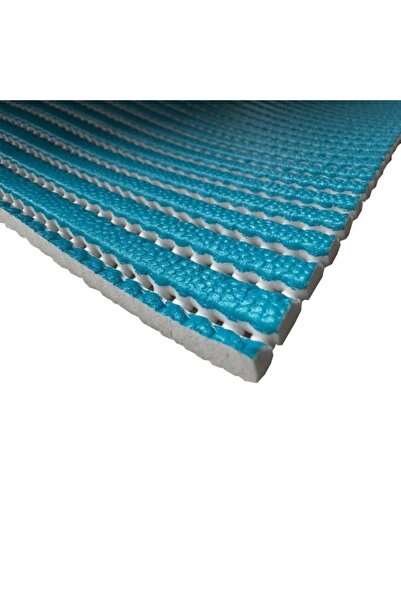 ANTBRO Covoraș de baie antiderapant din PVC, model cu broaște țestoase, albastru/maro, 48 x 80 cm