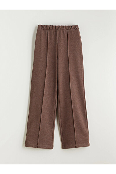 LC Waikiki Lcw Kids Brown Girl's Sweatpants with Elastic Waist