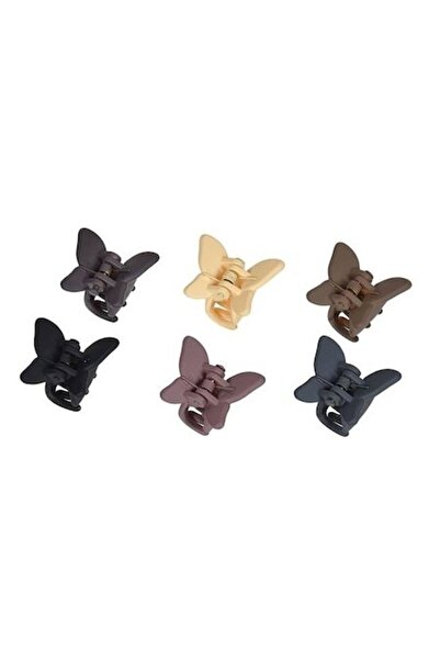 ANTBRO set de 6 agrafe de păr cu textură mată în formă de fluture, 2x2 cm