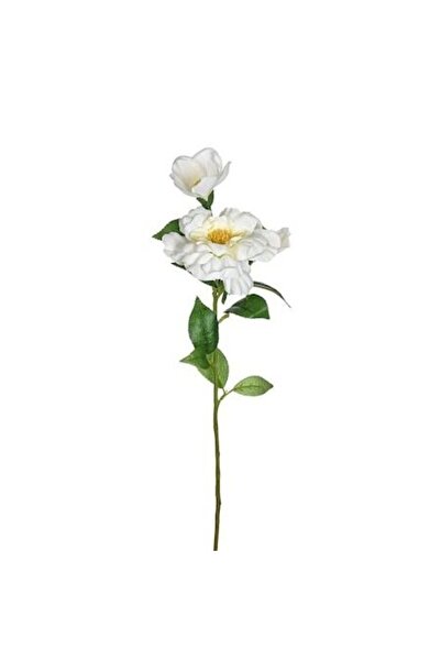 ANTBRO Floare artificială de camelie albă 66 cm cu tulpină lungă –