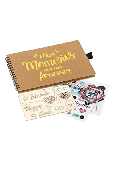 ANTBRO Album de scrapbooking „Creați amintiri” cu copertă aurie – 31,5x21cm (...