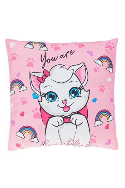 OEM Pink Decorative Pillow "You Are Beautiful" Cat 30x30cm