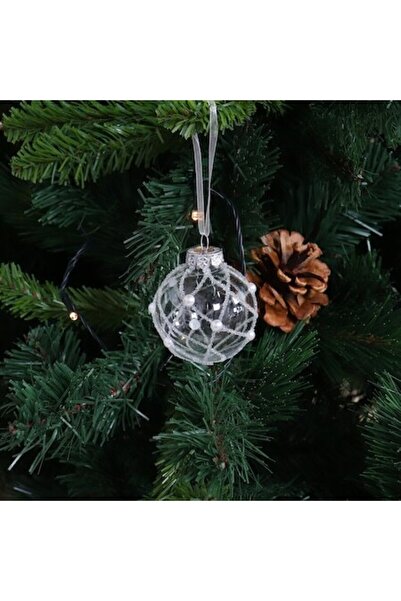 ANTBRO Set de 6 globuri de Crăciun transparente Antbro® decorate cu sclipici ...