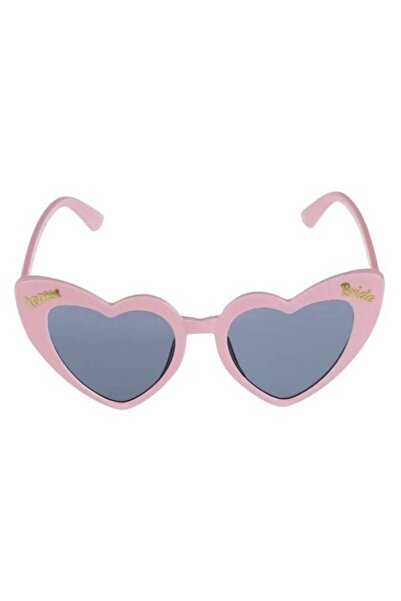 ANTBRO - Pink Heart-Shaped Frame Sunglasses "Team Bride"