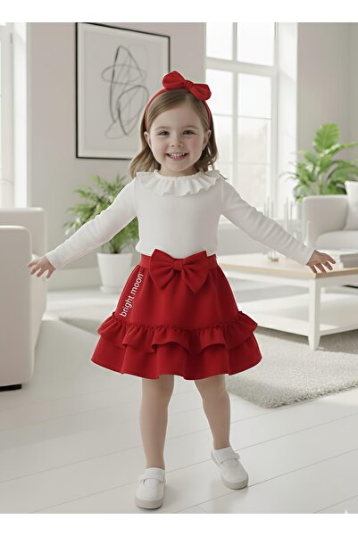 bright moon Girl's Third Set: Skirt, Bodysuit, Bandana