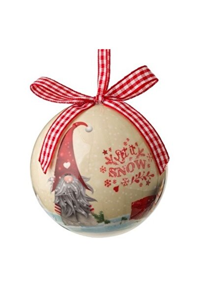 ANTBRO Glob de Crăciun colorat cu pitic și pălărie, Ø7,5cm