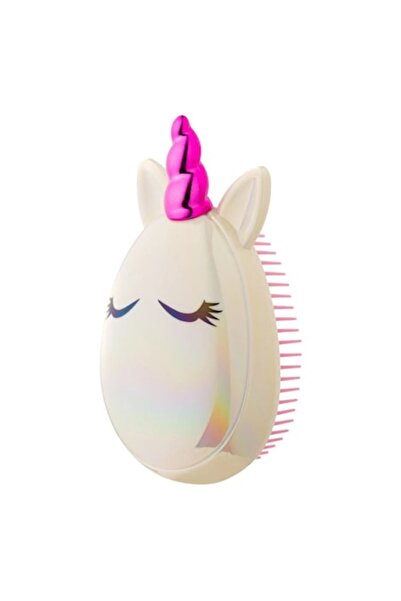 OEM Detangling hair brush, Unicorn model, white, 7x4.5x12cm