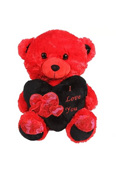 Genel Markalar Peluş Kalpli Kırmızı Ayı 50 cm. Sevgiliye özel hediyeler , kır...
