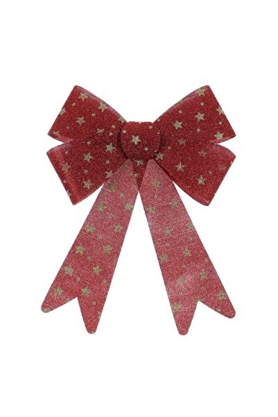 ANTBRO Fundă de Crăciun, roșie cu steluțe aurii, plastic, 23 x 30 cm