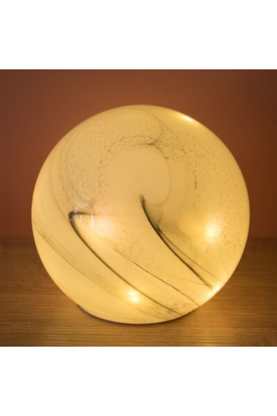 OEM Lampă de masă sferică din marmură albă cu 12 becuri LED Ø15x15cm - Alb cald