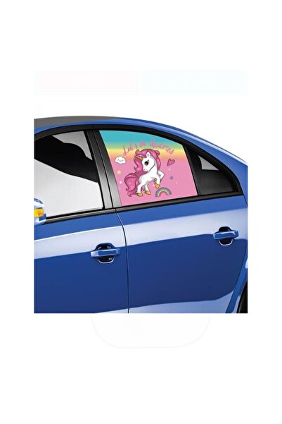 OEM Parasolar auto pentru copii, Unicorn, 44x36 cm, 2 bucăți