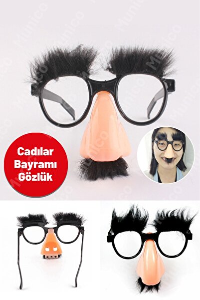 Munico Komik Kaş Bıyık Gözlüğü – Kostüm Partileri ve Fotoğraf Çekimleri İçin Eğlenceli Şaka Gözlüğü