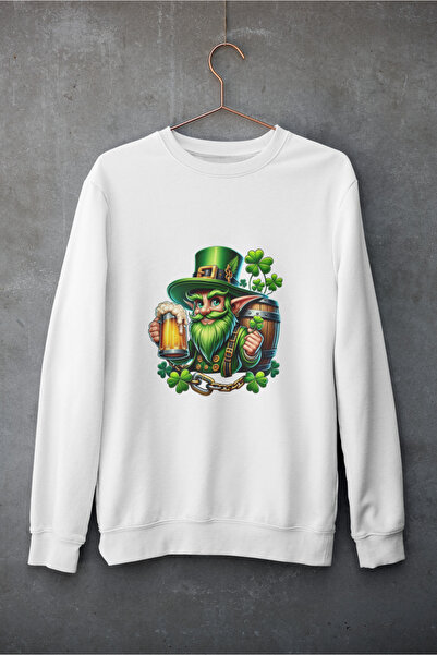 MAGORS سترة رياضية قطنية مطبوعة بأكمام طويلة وياقة دائرية لعيد القديس باتريك