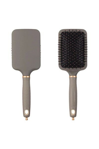 OEM Flat Square Plastic Hair Brush - Gray
