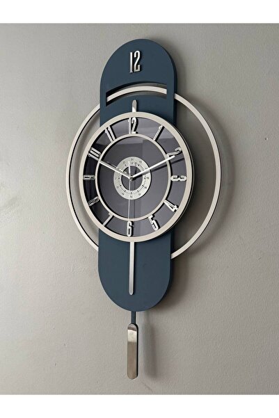 hibiscus Ortası Aynalı Ahşap Duvar Saati – Sessiz Mekanizma, Şık Ev Dekoru (3...