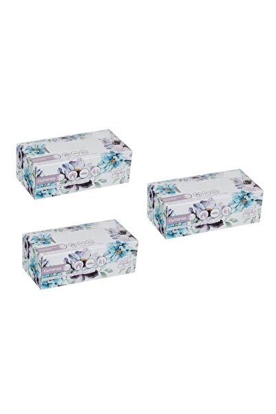 OEM Set de 3 cutii de șervețele, 2 straturi, 200 bucăți, 23x8x11cm