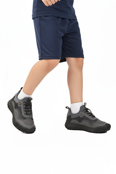 AYK'S Pantofi pentru exterior pentru copii cu șireturi din cauciuc afumat G63...