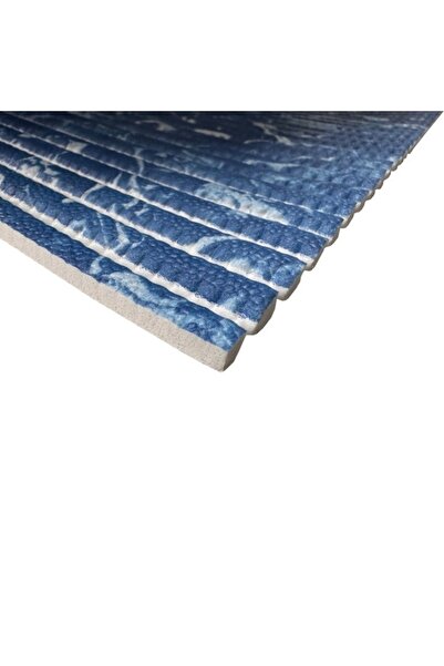 ANTBRO Covoraș de baie antiderapant din PVC, model delfin, alb/albastru, 80 x 50 cm